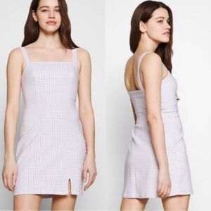 Hollister Purple Lavender Check Bare Structured Dress